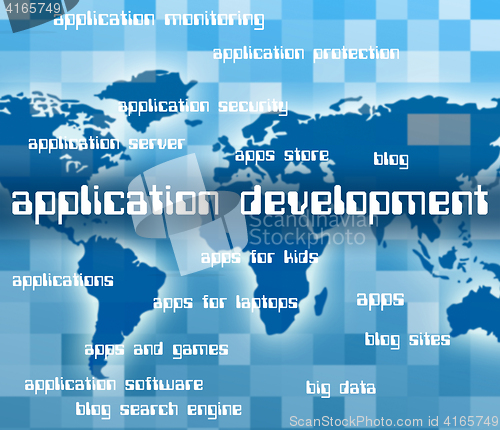 Image of Application Development Means Enlargement Word And Programs