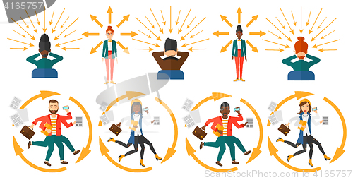 Image of Vector set of illustrations with business people.