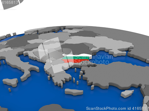 Image of Bulgaria on 3D globe
