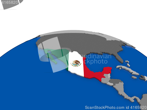 Image of Mexico on 3D globe