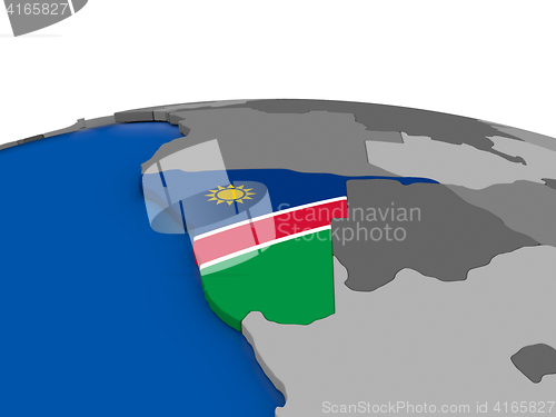 Image of Namibia on 3D globe