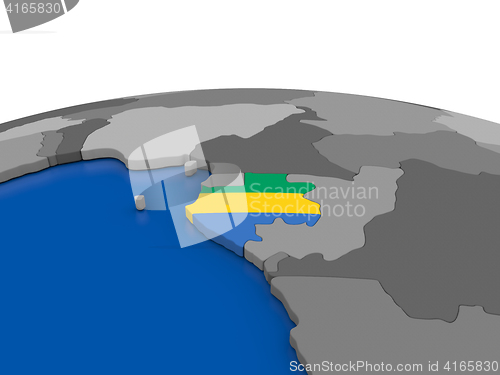 Image of Gabon on 3D globe