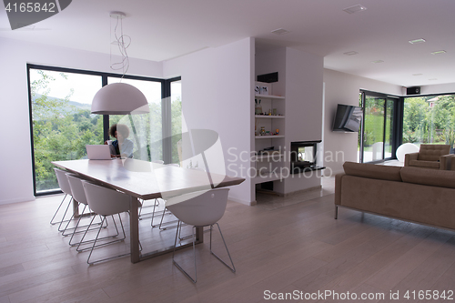 Image of African American woman in the living room