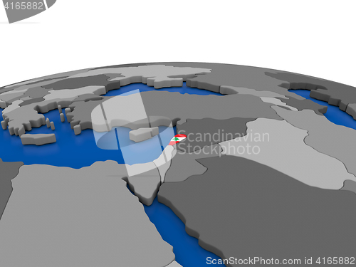 Image of Lebanon on 3D globe