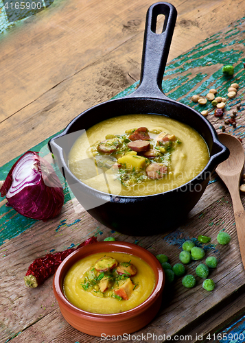 Image of Pea Soup with Smoked Sausages