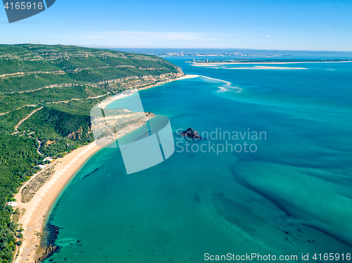 Image of Aerial View Ocean Coastal Landscape of Nature Park