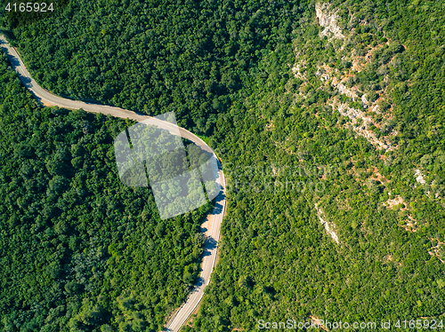 Image of Mountain Road with Many Turns