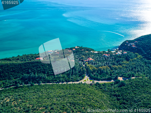 Image of Aerial View Ocean Coastal Landscape of Nature Park