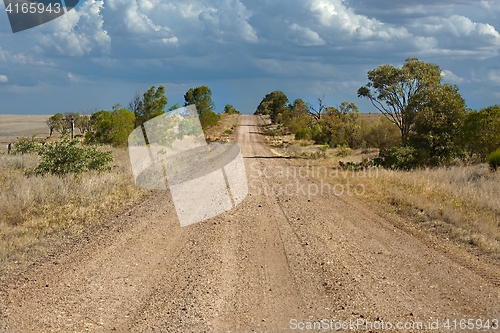 Image of Gravel road perspective