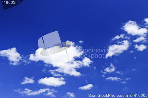 Image of Blue sky with white clouds