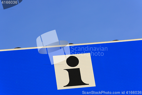 Image of Information Sign and Blue Sky