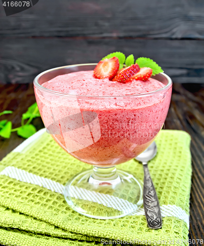 Image of Jelly air strawberry in bowl on board