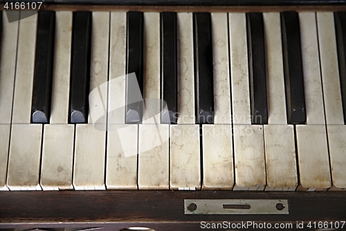 Image of Old Piano Closeup