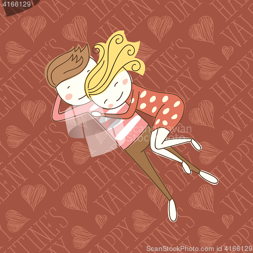 Image of Vector Seamless Card With Couple 07 [Converted]