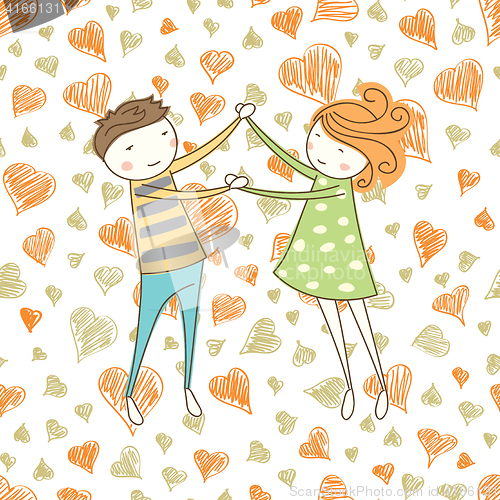 Image of Vector Seamless Card With Couple 17 [Converted]