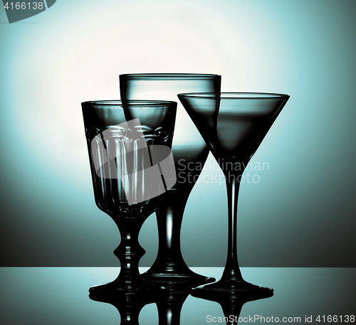 Image of Empty Wine Glasses