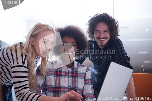 Image of Multiethnic startup business team on meeting