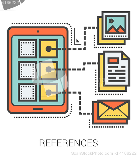 Image of References line infographic.