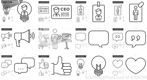 Image of Human resources line icon set.