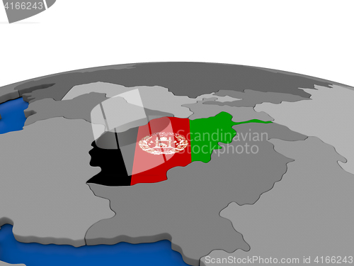 Image of Afghanistan on 3D globe