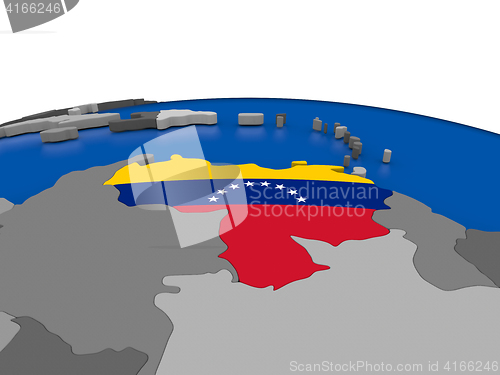 Image of Venezuela on 3D globe