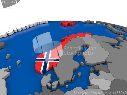 Image of Norway on 3D globe