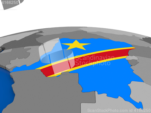 Image of Democratic Republic of Congo on 3D globe