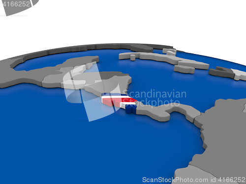 Image of Costa Rica on 3D globe