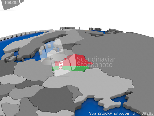 Image of Belarus on 3D globe