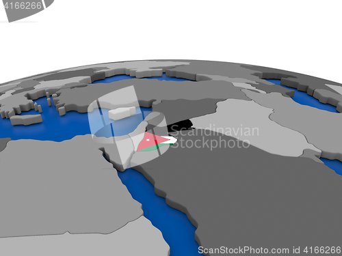 Image of Jordan on 3D globe