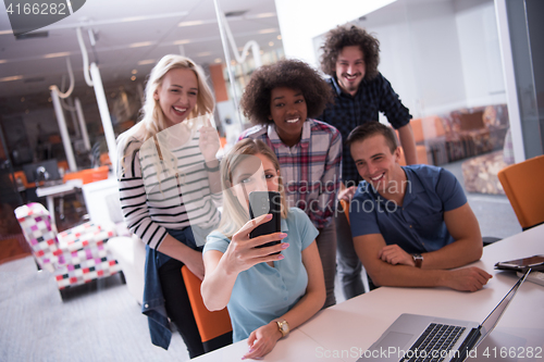 Image of Multiethnic startup business team on meeting