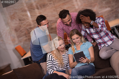 Image of Multiethnic startup business team on meeting