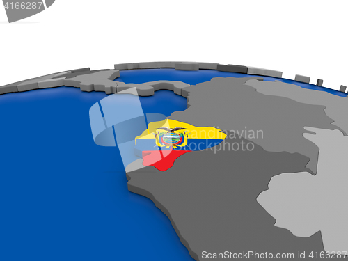 Image of Ecuador on 3D globe