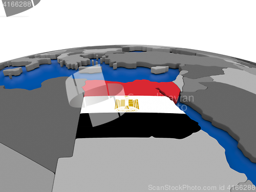 Image of Egypt on 3D globe