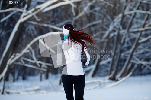 Image of Photo of jogging young girl