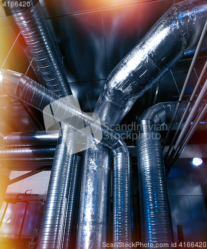 Image of Industrial zone, Steel pipelines and ducts