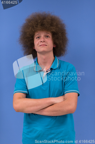 Image of Man with funky hairstyle