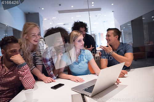 Image of Multiethnic startup business team on meeting