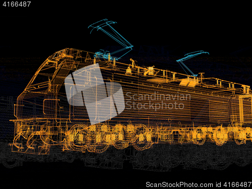 Image of train.3D illustration