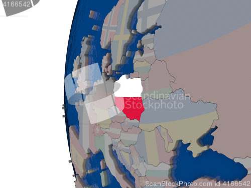 Image of Poland with national flag