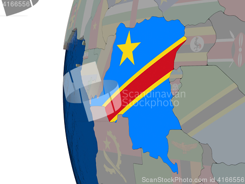 Image of Democratic Republic of Congo with national flag