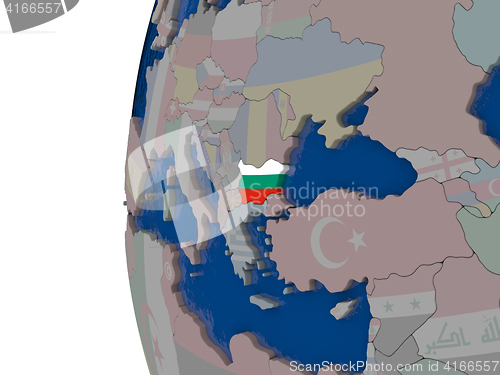 Image of Bulgaria with national flag