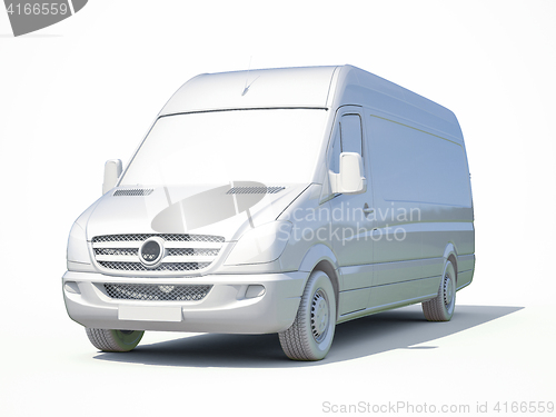 Image of 3d White Delivery Van Icon