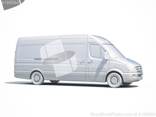 Image of 3d White Delivery Van Icon