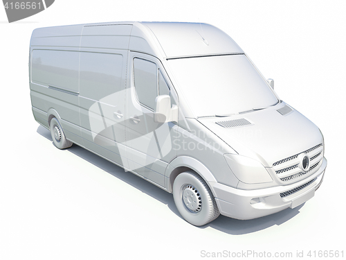 Image of 3d White Delivery Van Icon