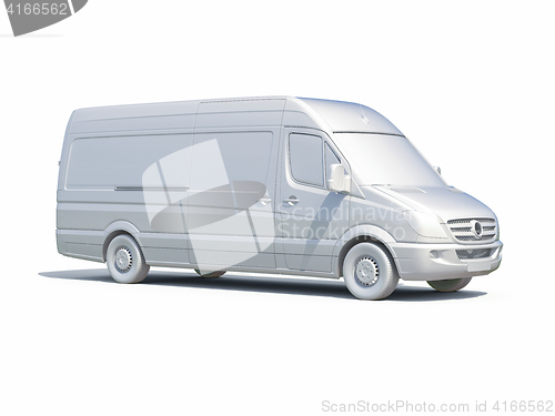 Image of 3d White Delivery Van Icon