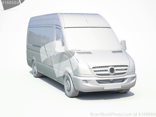 Image of 3d White Delivery Van Icon