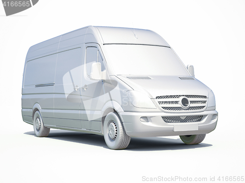 Image of 3d White Delivery Van Icon