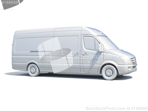 Image of 3d White Delivery Van Icon