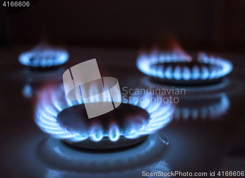 Image of gas flame, selective focus